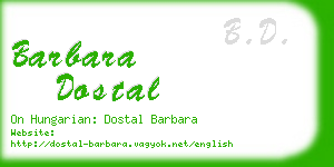 barbara dostal business card